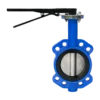 Butterfly Valve Wafer Lever Ductile Iron EPDM Disk WEEL 4" DN100 100mm Side 2