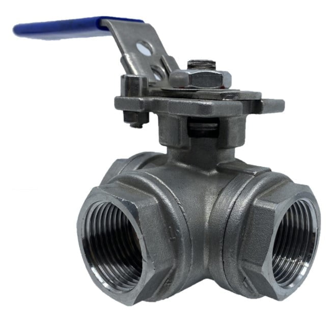 316 Stainless Steel Ball Valve – 3 Way – L Port | Valve Warehouse Australia