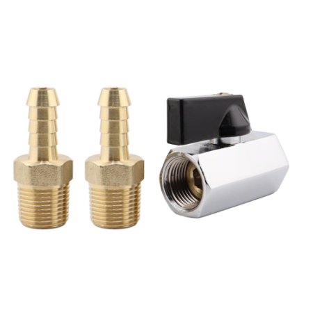 brass mini ball valve with hose barb ends hose joiner
