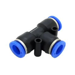 push-in fitting tube tee connector air and water pipe