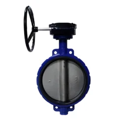wafer ductile iron stainless steel butterfly valve watermark NBR seat logo gear operated