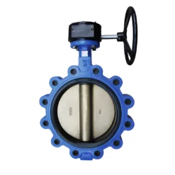 lugged ductile iron stainless steel butterfly valve watermark NBR seat logo gear operated