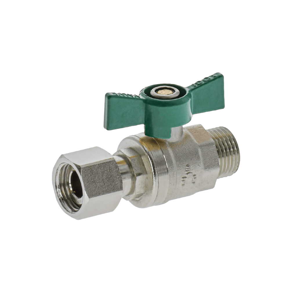 Brass Swivel Nut Ball Valve Male x Female BSP Watermark