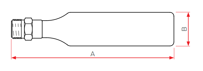 Sioux Chief Water Hammer Arrestor Hydra-Rester Boxed - Drawing